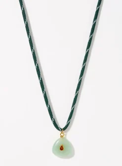 Natural-stone cord necklace