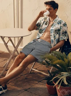 Nautical stripe swim short