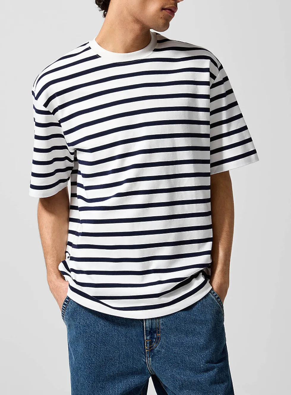 Nautical stripes loose T-shirt
