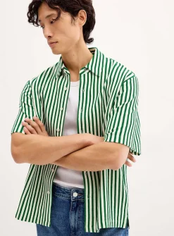 Nautical-stripe knit shirt