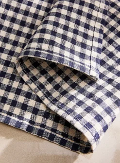 Navy blue gingham napkins