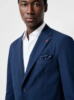 Navy seersucker jacket