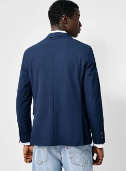 Navy seersucker jacket