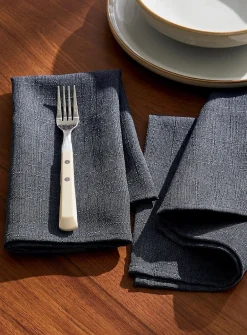 Navy textured napkins
