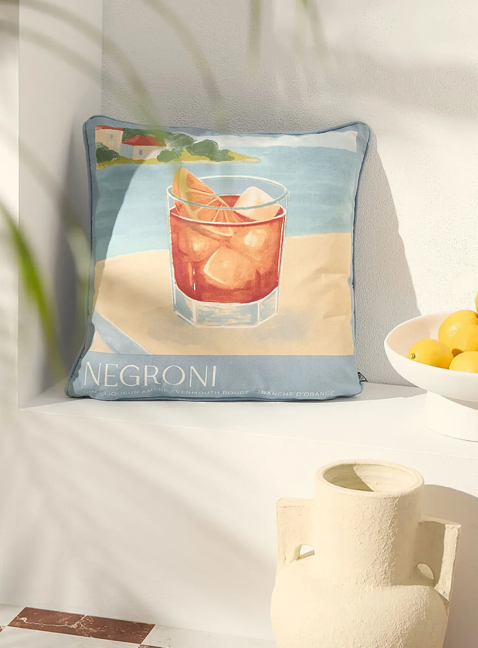Negroni cocktail outdoor removable-cover cushion