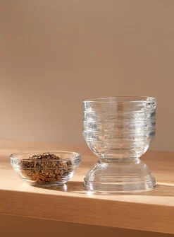Nested transparent mini bowls