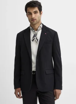 Neutral bird's eye knit jacket