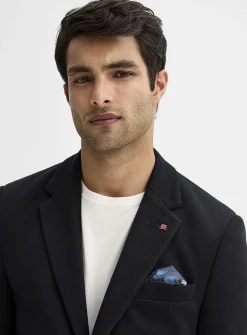 Neutral bird's eye knit jacket