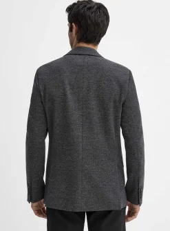 Neutral bird's eye knit jacket