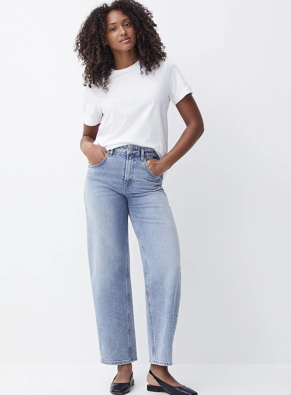 Nica faded pale indigo jean