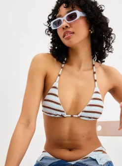 Nick Neapolitan stripe triangle bikini top