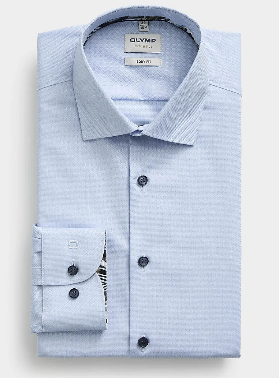 No-iron micro-pattern shirt