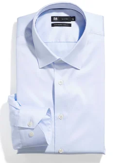 Non-iron satiny cotton shirt