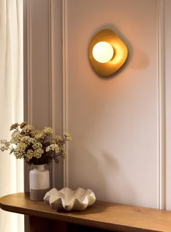Nopal brass asymmetrical light fixture