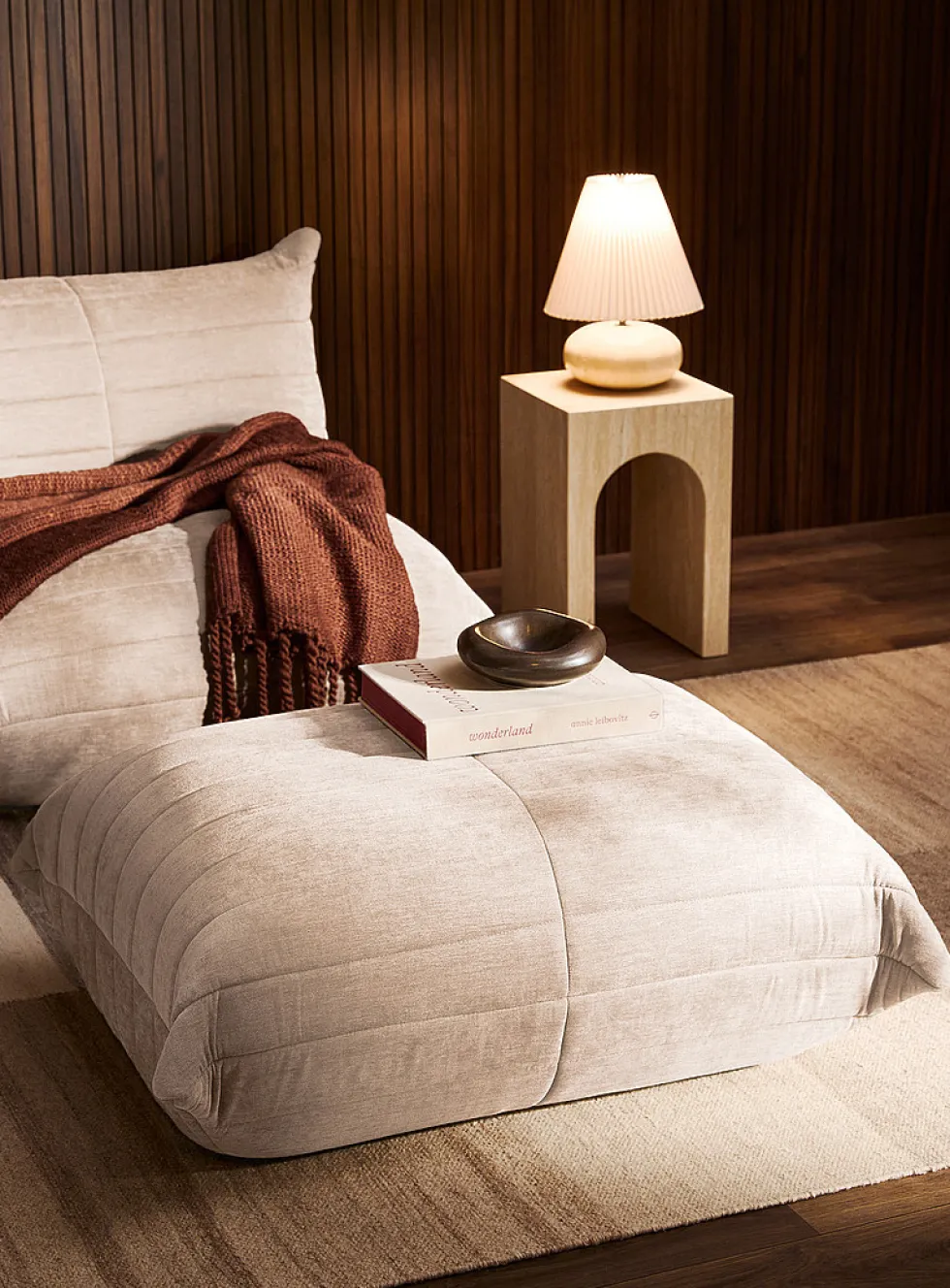 Noush high-density foam modular ottoman