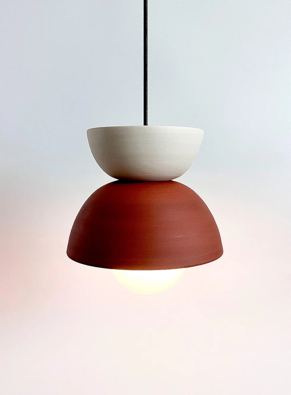 Nova stoneware hanging lamp