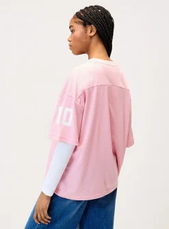 Number loose-fit jersey T-shirt