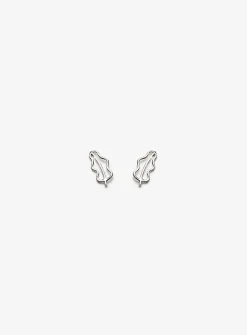 Oak recycled silver earrings