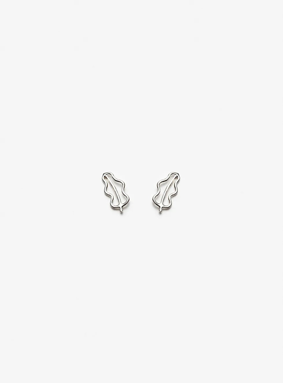 Oak recycled silver earrings