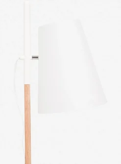 Oak-insert floor lamp