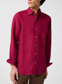 Oasi Lino solid pure linen shirt