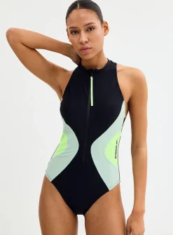 Ocean Flex high-neckline zipped one-piece