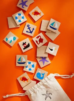 Ocean wooden memory game