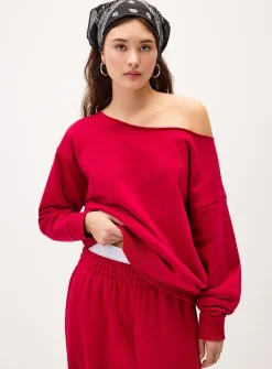 Off-the-shoulder sweater