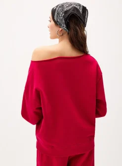 Off-the-shoulder sweater
