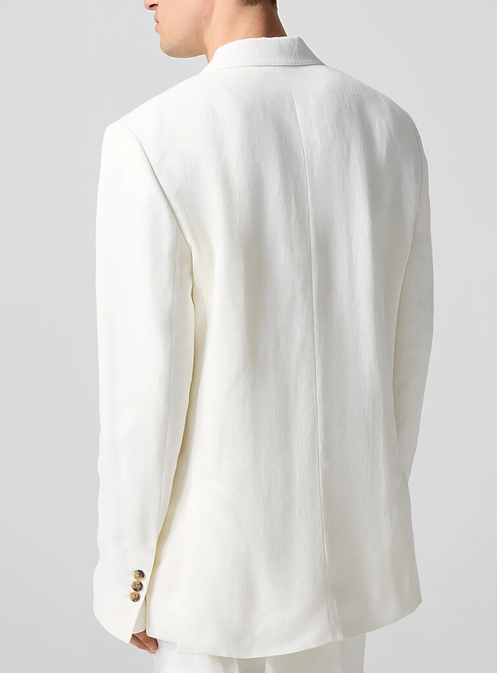 Off-white linen-blend jacket