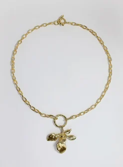 Oleander brass medallion chain