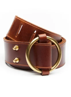 Olie wide leather belt