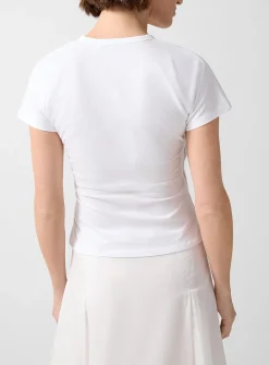 Olimpia crossover batwing-sleeve cotton T-shirt