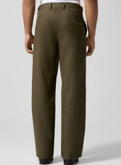 Olive pure linen pant