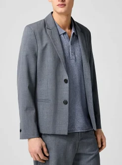 Oliver cropped heathered grey blazer