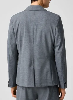 Oliver cropped heathered grey blazer