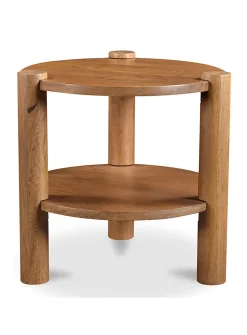 Olsen round wood side table