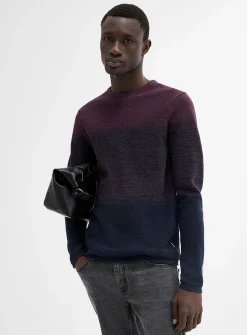 Ombré block sweater
