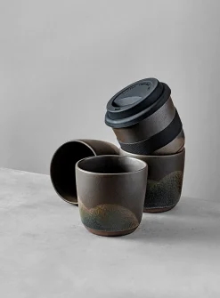 Ombre stoneware travel mug 10 oz.