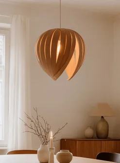 Open hazelnut hanging lamp