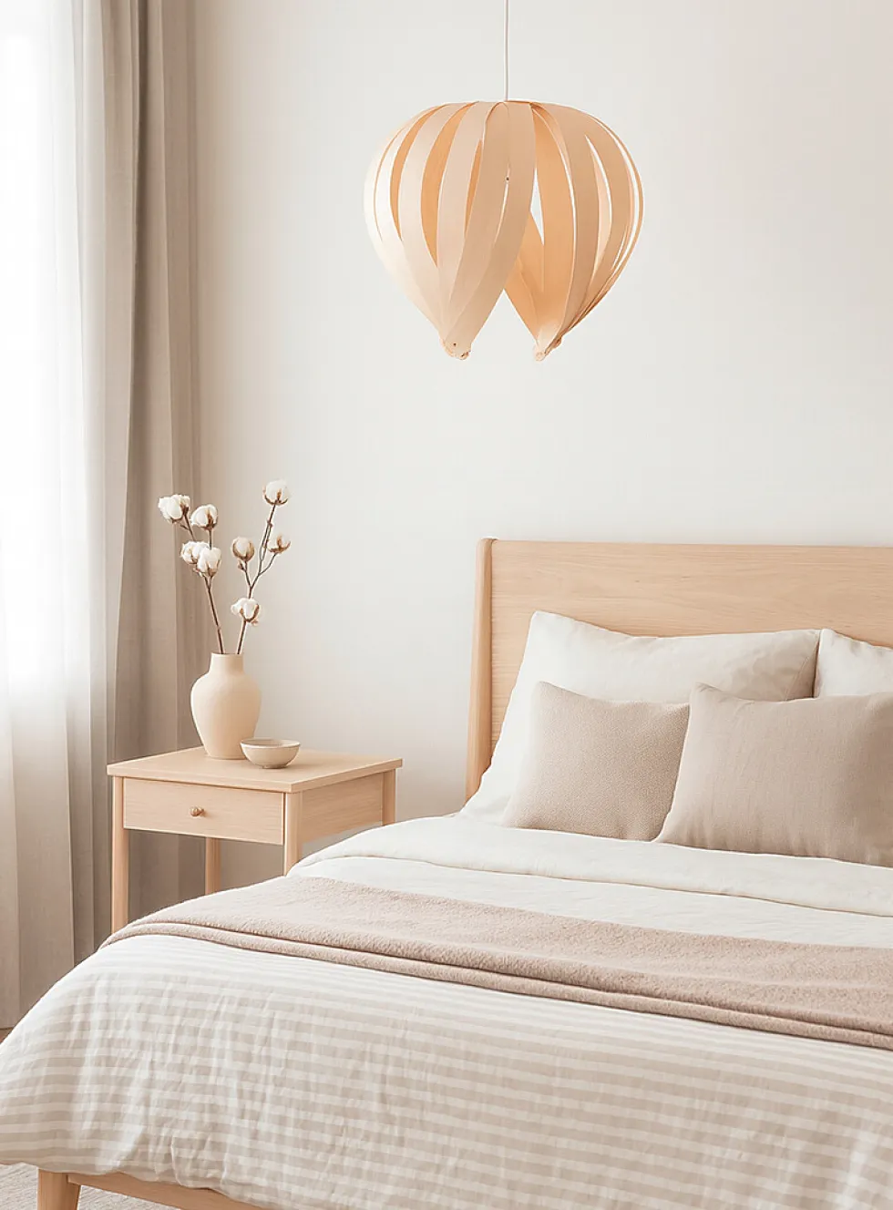 Open hazelnut hanging lamp