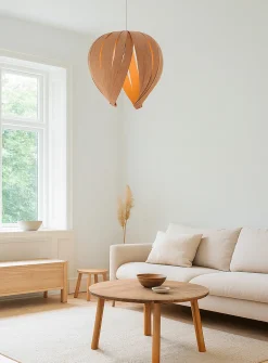 Open hazelnut hanging lamp