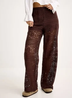 Openwork knit pant
