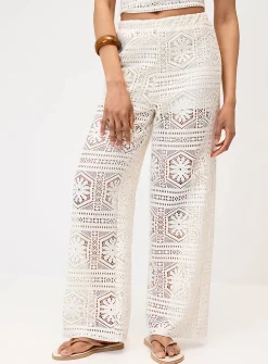 Openwork knit pant