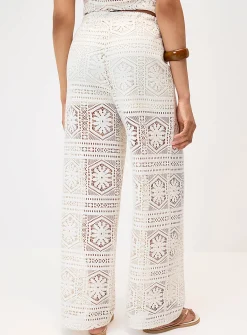 Openwork knit pant
