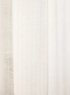 Openwork stripes sheer curtain