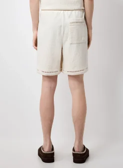 Openwork-detail textured pyjama short