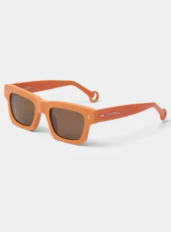 Orange rectangular sunglasses
