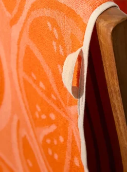 Orange slices organic cotton beach towel