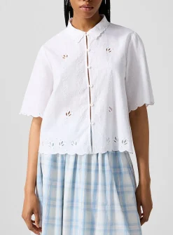 Organic cotton and linen blend Clea blouse